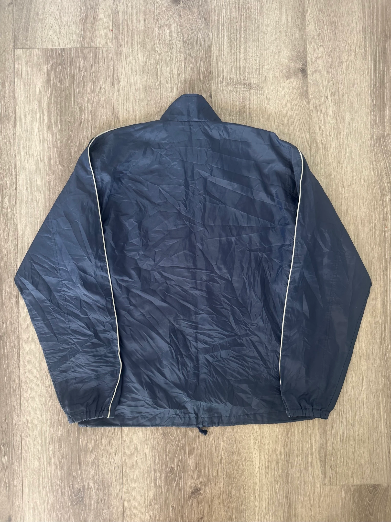 Puma Vintage Windbreaker Jacket Navy Blue Lightweight Full Zip 90s Women M – photo 7